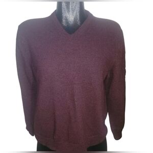 Calvin Klein Burgundy Colored Merino Wool Sweater M